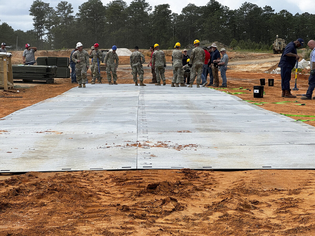 ReadyMat deployable airfield matting system installed in the field