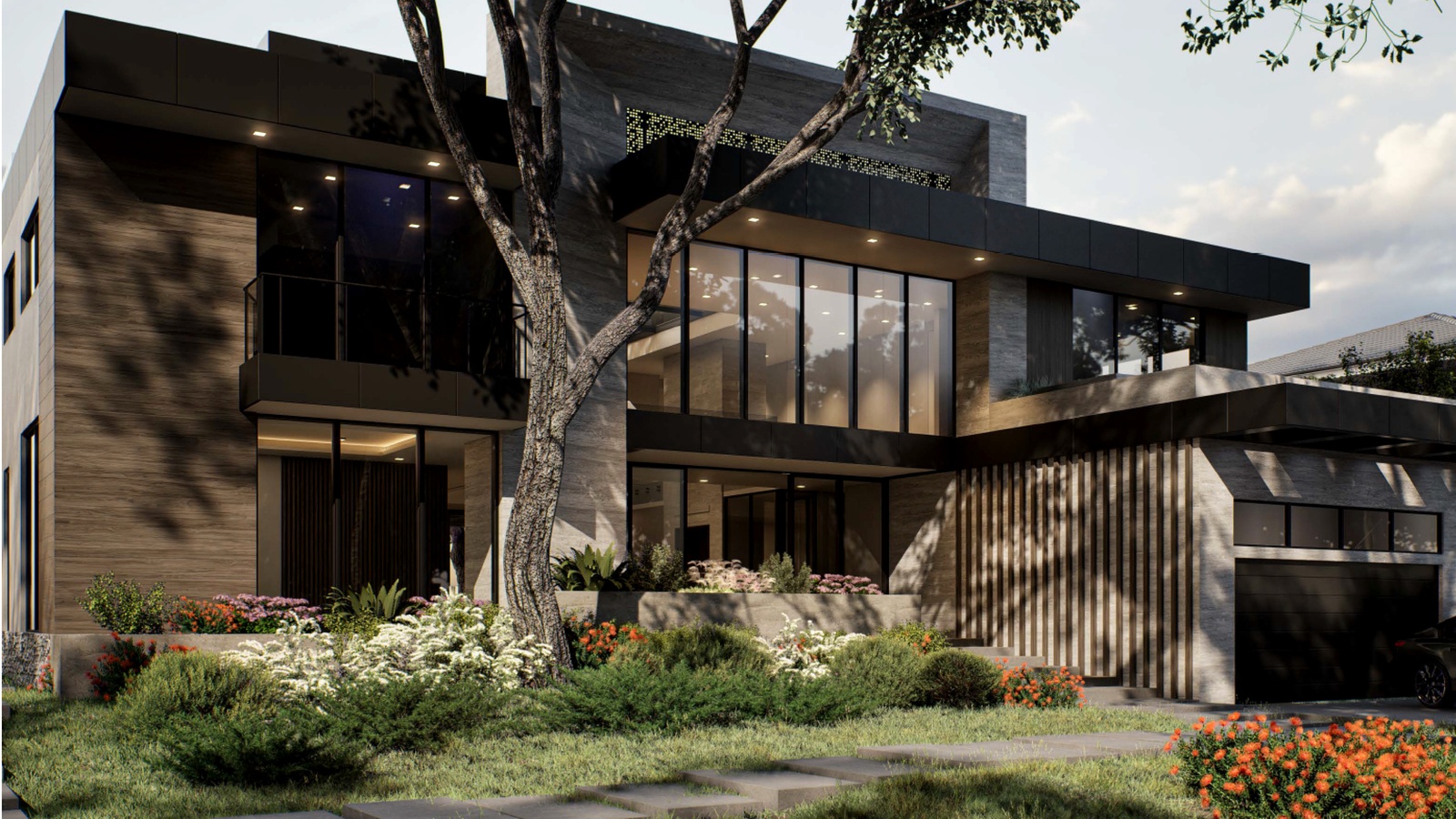Contemporary residential real estate development